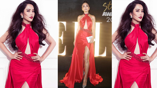 Nam Em 'chặt đẹp' ứng viên Hoa hậu Hoàn vũ Mâu Thủy khi diện lại thiết kế cắt xẻ bạo tay Ảnh 2