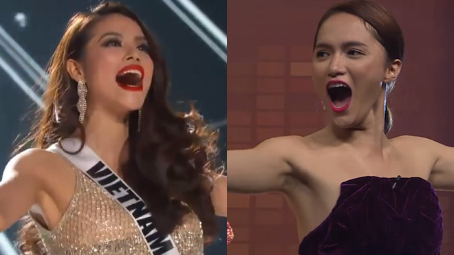 Trước khi dự thi Hoa hậu Chuyển giới Quốc tế, Hương Giang Idol từng catwalk và hô tên giống hệt Phạm Hương Ảnh 2