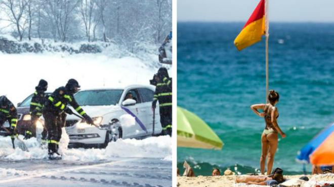 Bắc Mỹ chìm trong băng giá, Australia nóng tới mức nhựa đường tan chảy Ảnh 2