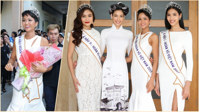 Hoa hậu H'Hen Niê được chào đón khi về thăm trường cũ Ảnh 2