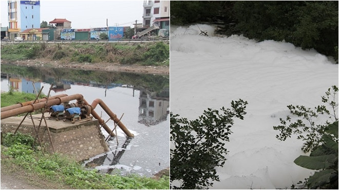 Cận cảnh dòng 'sông tuyết' bọt tung trắng xóa như băng ở Hà Nam Ảnh 2