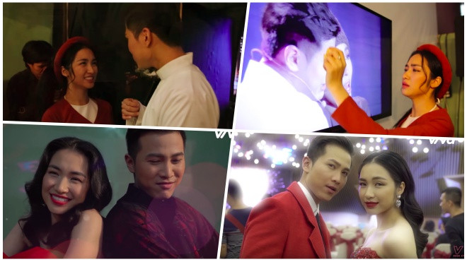 Những khoảnh khắc siêu tình cảm của Hoà Minzy - Mai Tiến Dũng ở hậu trường 'Cặp đôi hoàn hảo' Ảnh 2