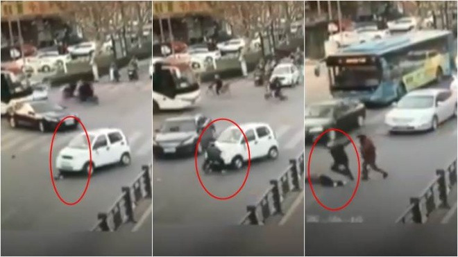 Ông vừa xuống ôtô cứu người, cháu lại chèn qua người nạn nhân lần hai Ảnh 2