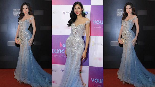 Diện lại thiết kế xuyên thấu của HH Đại dương, Á hậu Hoàng Thùy bị 'dìm dáng' không thương tiếc Ảnh 2