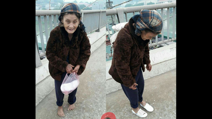 Cô gái mua tặng bà cụ xa lạ một đôi dép mới, dân mạng khen 'ấm lòng' những ngày cuối đông' Ảnh 2