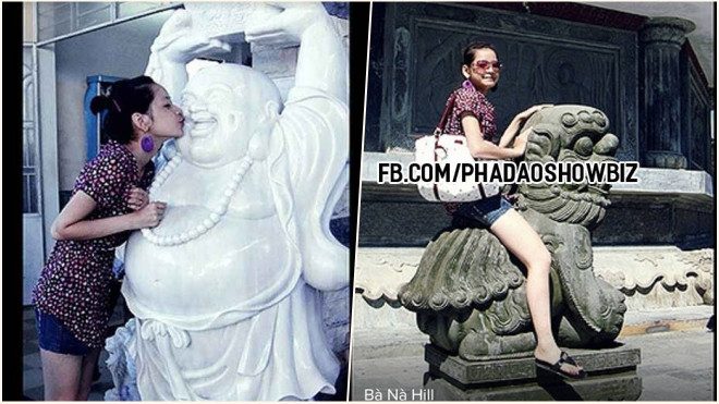 Ảnh gây tranh cãi với cảnh hôn, ngồi lên tượng được cho là Chi Pu? Ảnh 2