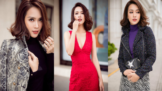 Diện váy ren xuyên thấu, Ái Phương hóa quý cô thành thị nổi bật cả một góc phố Ảnh 2