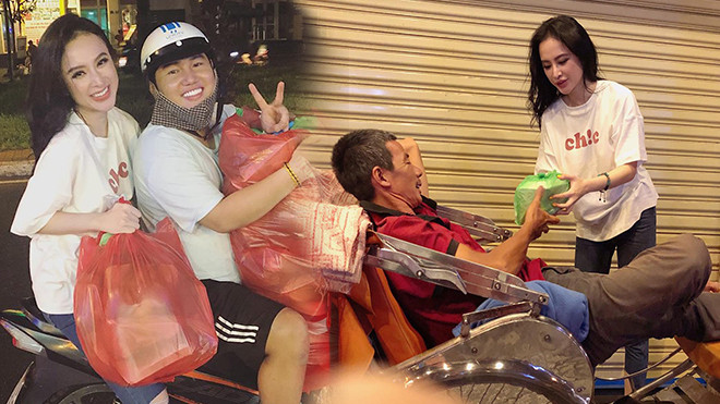 Angela Phương Trinh giản dị đi từ thiện cùng người hâm mộ giữa đêm Ảnh 2