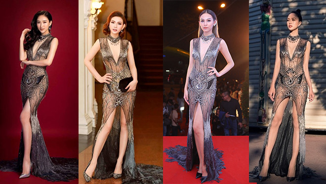 Đụng váy xuyên thấu, Thu Thủy vẫn 'lấn át' vẻ nóng bỏng của dàn người đẹp dù hơn chục tuổi Ảnh 2