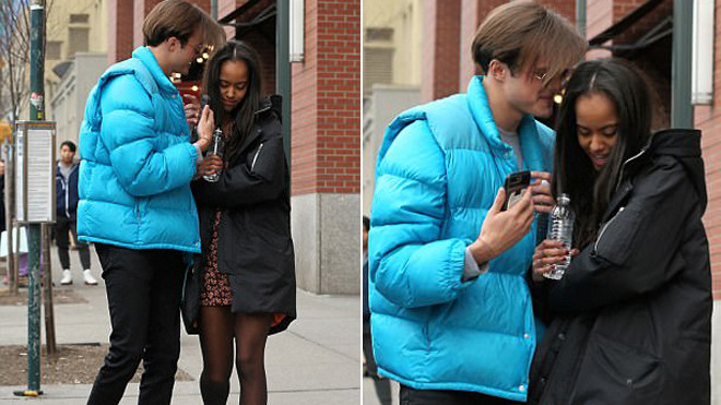 Sau loạt ảnh tình tứ, con gái Obama lại cùng bạn trai 'dính nhau như sam' trên đường phố Ảnh 2