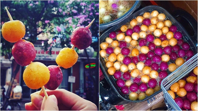 Bánh rán bi cực đẹp vị trà xanh giá chỉ 500đ/chiếc khiến giới trẻ Hà Nội 'phát sốt' Ảnh 2