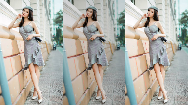 Diện đồ kín bưng, Vũ Ngọc Anh vẫn thích khoe chân dài và eo 'con kiến' khi dạo phố Ảnh 2