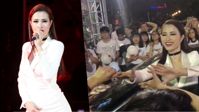 Hậu sân khấu 'sang chảnh': Đông Nhi 'cute lạc lối', nắm chặt tay fan chẳng muốn rời Ảnh 2