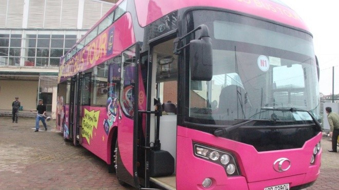 Xe bus 2 tầng đã có mặt tại Hà Nội chờ đón đội tuyển U23 Việt Nam Ảnh 2