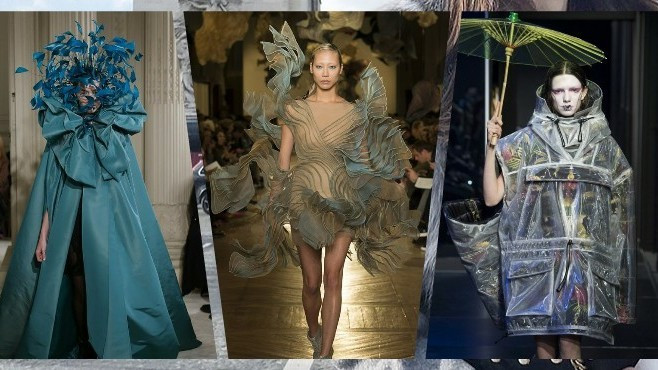 Người mẫu che kín mặt, diện áo '1 mất 1 còn' trong tuần lễ thời trang Haute Couture xuân hè 2018 Ảnh 2