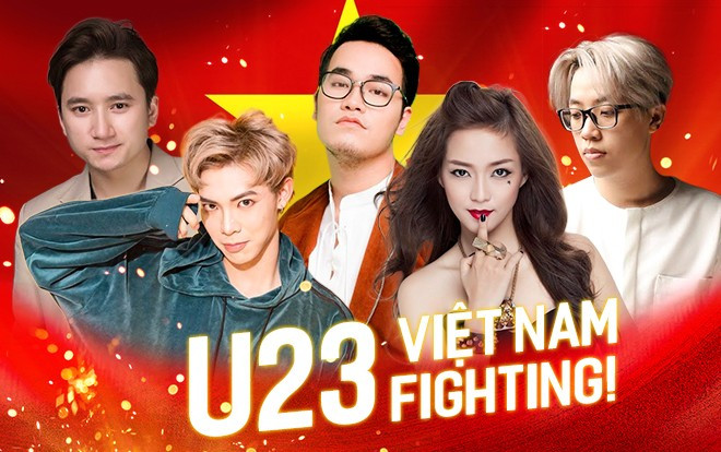 Được dàn sao hát cổ động, U23 Việt Nam hẳn phải dâng trào khí thế trước giờ G Ảnh 2