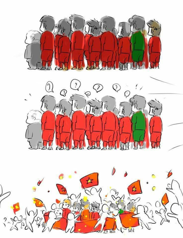 Đây là những khoảnh khắc đáng nhớ nhất của U23 Việt Nam qua loạt ảnh chibi siêu đáng yêu Ảnh 20
