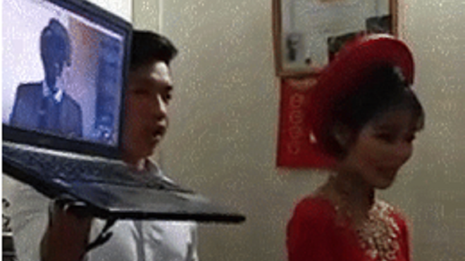 Clip: Đám hỏi qua màn hình máy tính của cô dâu ở Việt Nam, chú rể ở Nhật Bản sau 10 năm yêu nhau Ảnh 2