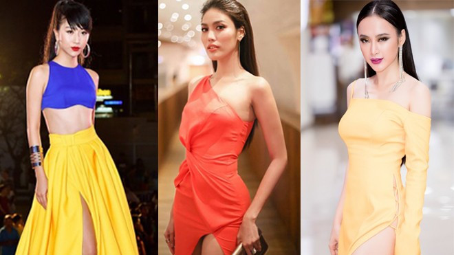 Đến Lan Khuê còn diện váy xẻ cao ngút ngàn thế này thì đây chính là kiểu trang phục hot nhất đầu năm 2018 Ảnh 2