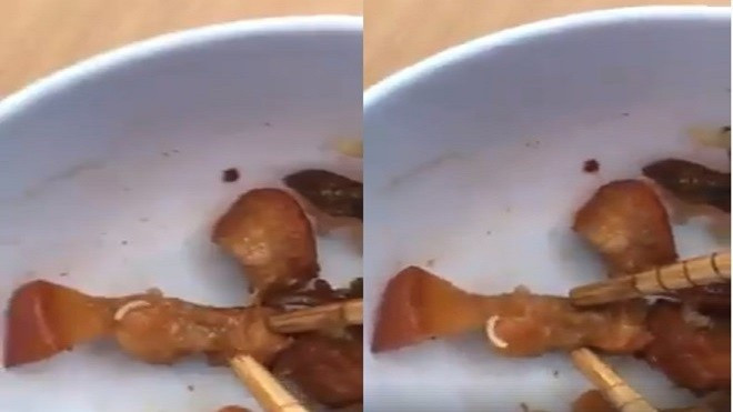 Sinh viên phản ánh cơm của nhà ăn ký túc xá ĐH Quốc gia TP.HCM có dòi Ảnh 2