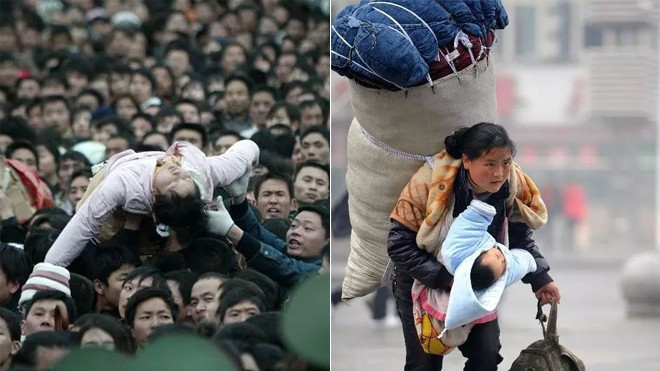 Đường về nhà ăn Tết sao khó khăn, mồ hôi chan nước mắt tới vậy Ảnh 2