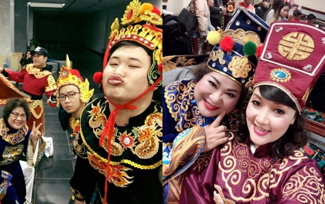 Bất chấp tuổi tác, dàn sao dễ thương nhí nhảnh hết cỡ trong hậu trường 'Táo Quân 2018' Ảnh 2