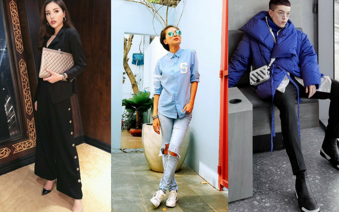 Ngô Thanh Vân nam tính diện jeans rách gối, Kỳ Duyên 'sang chảnh' mặc đồ hiệu khắp mọi nẻo đường Ảnh 2