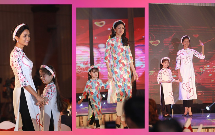 H'Hen Niê làm vedette, tự tin trình diễn áo dài do hoa hậu Ngọc Hân thiết kế Ảnh 2