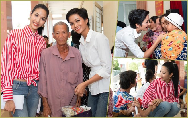 H'Hen Niê, Hoàng Thuỳ mang xuân yêu thương đến với người dân ngày cận Tết Ảnh 2