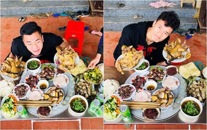 Bữa cơm sum vầy cùng đại gia đình của anh em thủ môn Bùi Tiến Dũng trong ngày đầu năm mới Ảnh 2