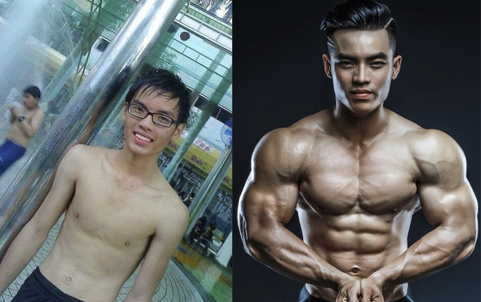 Ngỡ ngàng: Chàng trai gầy nhom thành nam thần 6 múi nhờ gym Ảnh 2