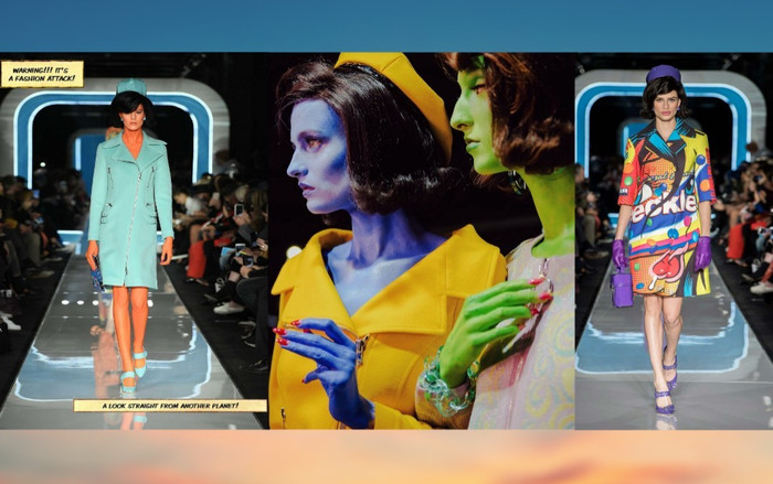 Moschino 'chơi lớn', dàn người mẫu phủ sơn sắc màu trình diễn BST thu, đông 2018 Ảnh 2