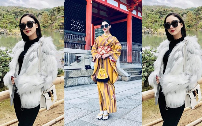 'Thánh đụng hàng' Hà Thu khoe street style lạ lẫm với kimono ở Nhật Bản Ảnh 2