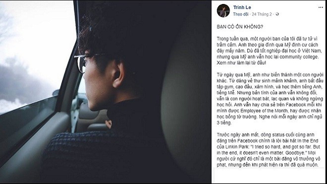 'Bạn có ổn không?' - bài viết thức tỉnh mọi người về căn bệnh trầm cảm của du học sinh 9X Ảnh 2