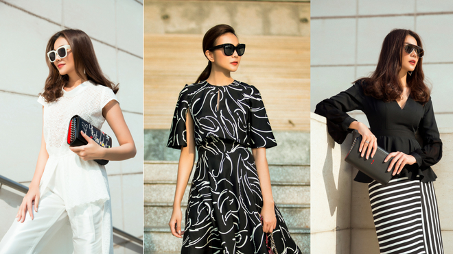 Không hổ danh siêu mẫu hàng đầu Việt Nam, Thanh Hằng phối đồ thần sầu với màu đen trắng Ảnh 2