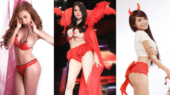 Dàn mỹ nhân Vbiz nổi bật hơn bội phần nhờ… diện quần lót ren đỏ Ảnh 2