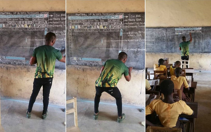 Thầy giáo dạy tin học bằng bảng đen gây xúc động mạnh được Microsoft tặng máy tính Ảnh 2