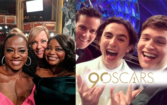 Các sao liên tục chia sẻ khoảnh khắc tại Oscar 2018 trên mạng xã hội Ảnh 2