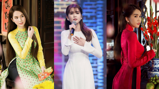 Ngọc Trinh chuộng hở bạo là thế nhưng cũng có khi diện áo dài nền nã đến thế này! Ảnh 2