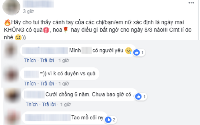 Đúng dịp mùng 8/3, chị em đồng loạt kêu 'mồ côi người yêu' Ảnh 2