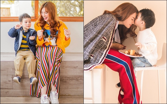 Con trai Thu Thủy ngày càng ra dáng 'hotboy', vui vẻ tạo dáng bên mẹ Ảnh 2