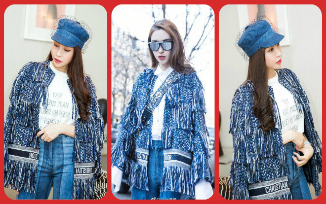 'Đụng hàng' tiểu Hoa đán Angela Baby, Hoa hậu Lam Cúc vẫn xinh đẹp không thua kém Ảnh 2