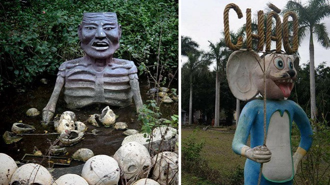 Hết hồn chưa, đây là những bức tượng trong một công viên giải trí bị bỏ hoang! Ảnh 2