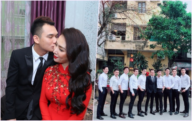 Khắc Việt rạng rỡ bên dàn mỹ nam bê tráp trong lễ ăn hỏi với bạn gái DJ Ảnh 2