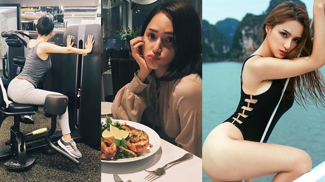 Để diện bikini nóng bỏng, hoa hậu Hương Giang phải theo chế độ ăn và tập khắt khe thế này Ảnh 2