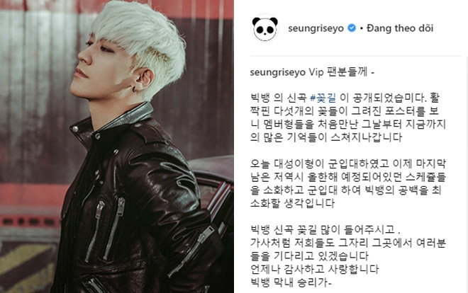 Nghẹn ngào đọc lời nhắn của Seungri gửi fan BigBang trong ngày ra mắt ca khúc mới Ảnh 2