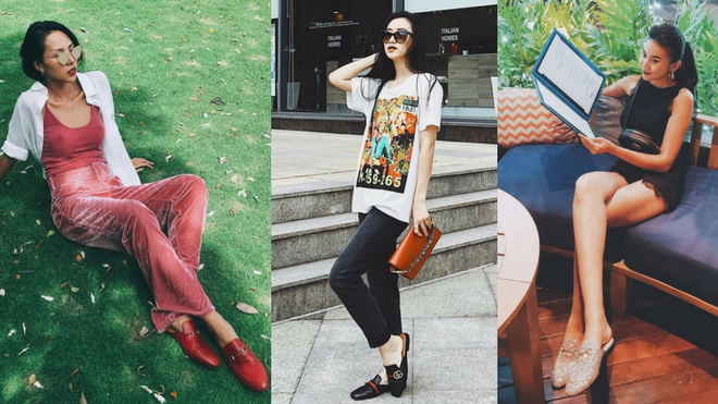 Chán cao gót, sao Việt rủ nhau diện giày hở gót hơn chục triệu của Gucci Ảnh 2