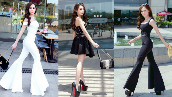 Sam diện quần ống loe, mang cao gót 2 tấc xuống phố ngày hè Ảnh 2