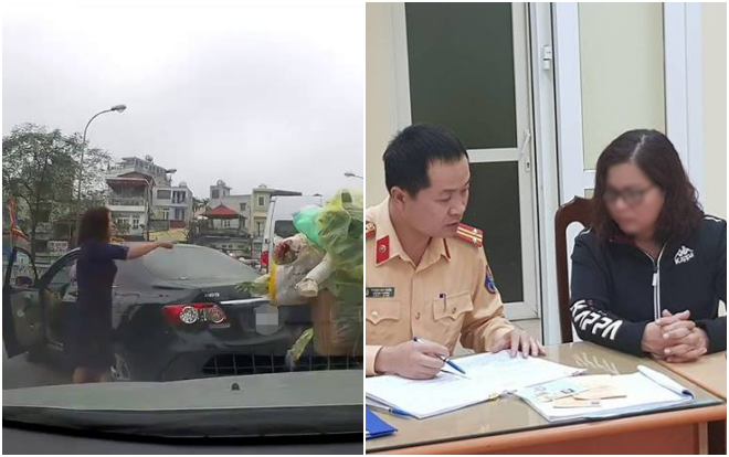 Nữ tài xế quay đầu ô tô trên cầu, gây gổ với người đi xe máy bị phạt hơn 1,3 triệu, tước bằng lái 2 tháng Ảnh 2