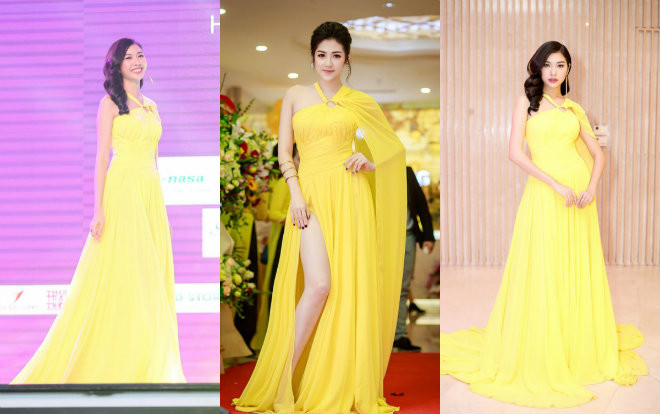 Diện lại đầm cũ sắc vàng á hậu Tú Anh mặc từ năm trước, Thuý Vân vẫn mờ nhạt ở sự kiện Ảnh 2